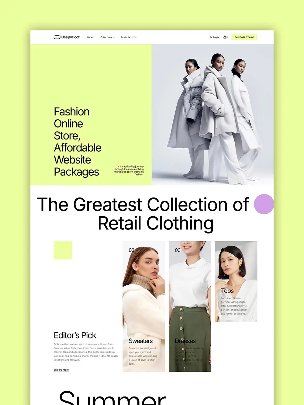 Fashion Website Design Package