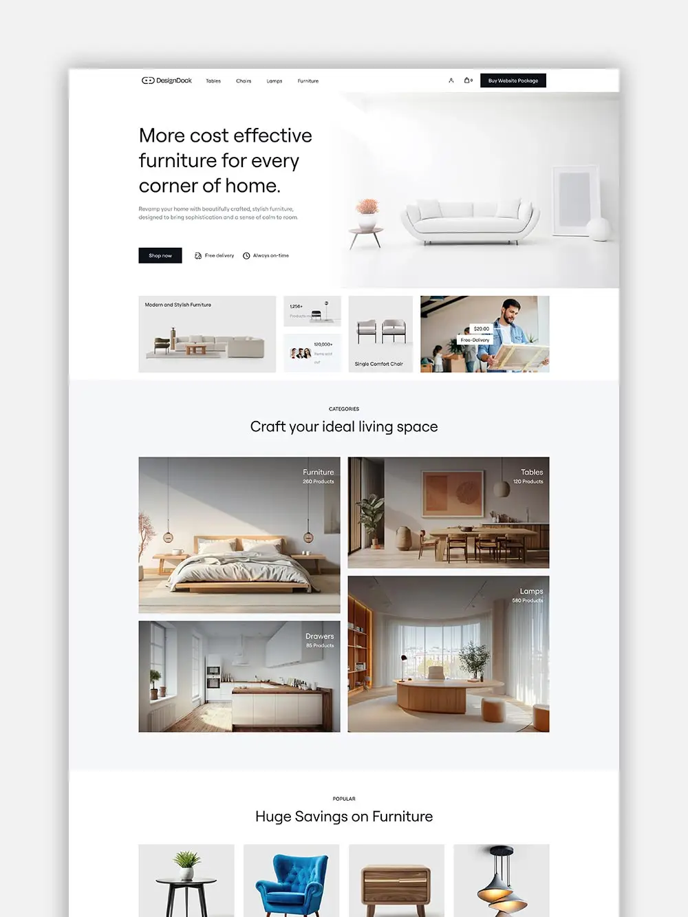 Homewares Shop Website Design Package
