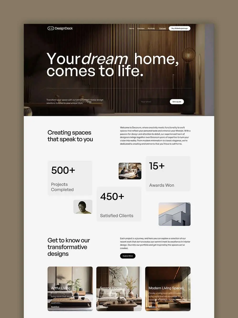 Interior Website Design Package